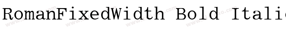 RomanFixedWidth Bold Italic字体转换